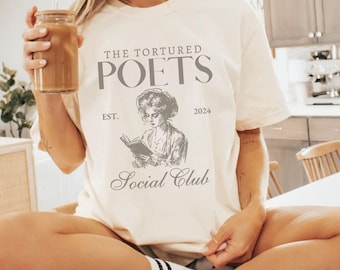 The Tortured Poets Social Club Comfort Colors® Unisex Oversized Tshirt, Taylor Concert Shirt, Trendy Taylor Shirts, Taylor Tee, Taylor Gift