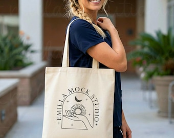 Nurse Tote Bag Mockup | Healthcare Worker Totebag Mockups | Medical Staff Navy Scrubs Tote PNG