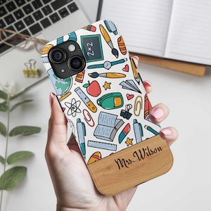 Custom Math Teacher Phone Case for iPhone 17 16 15 14 13 12 11 XR XS Plus Pro Max Samsung Galaxy S21 S22 S23 S24