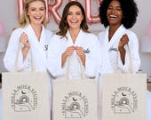 Bachelorette Tote Bag Mockup Duo | Bridal Party Canvas Tote Group Mock PNG | Digital Download