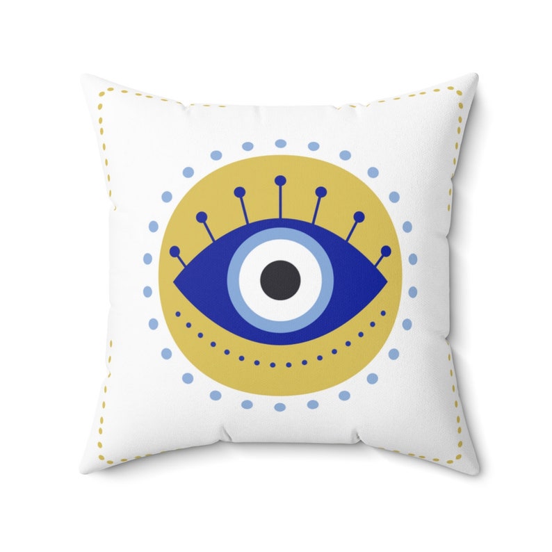 Trendy Chic Boho Evil Eye Pillow, Evil Eye Home Decor for Protection Gift, Unique Evil Eye Decor