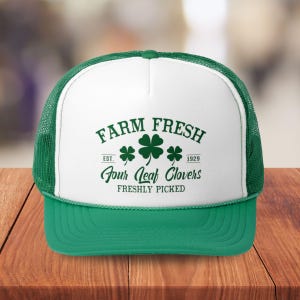 St. Patricks Day Trucker Hat, St Patrick Day  Hat, Saint Patricks Green Trucker Hat, St Patricks Mesh Cap, St Pattys Clover Trucker Hats