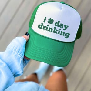 St. Patricks Day Trucker Hat, Saint Patrick Day Drinking Green Mesh Cap, Shamrock Hats