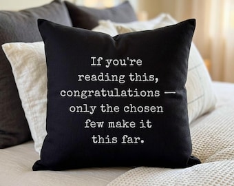 Funny Introvert Throw Pillow: Minimalist Sarcastic Decor