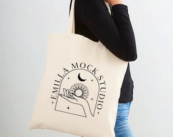 Natural Canvas Tote Bag Mockup | Cotton Totebag Mockups | Lifestyle Model Mock-Up PNG