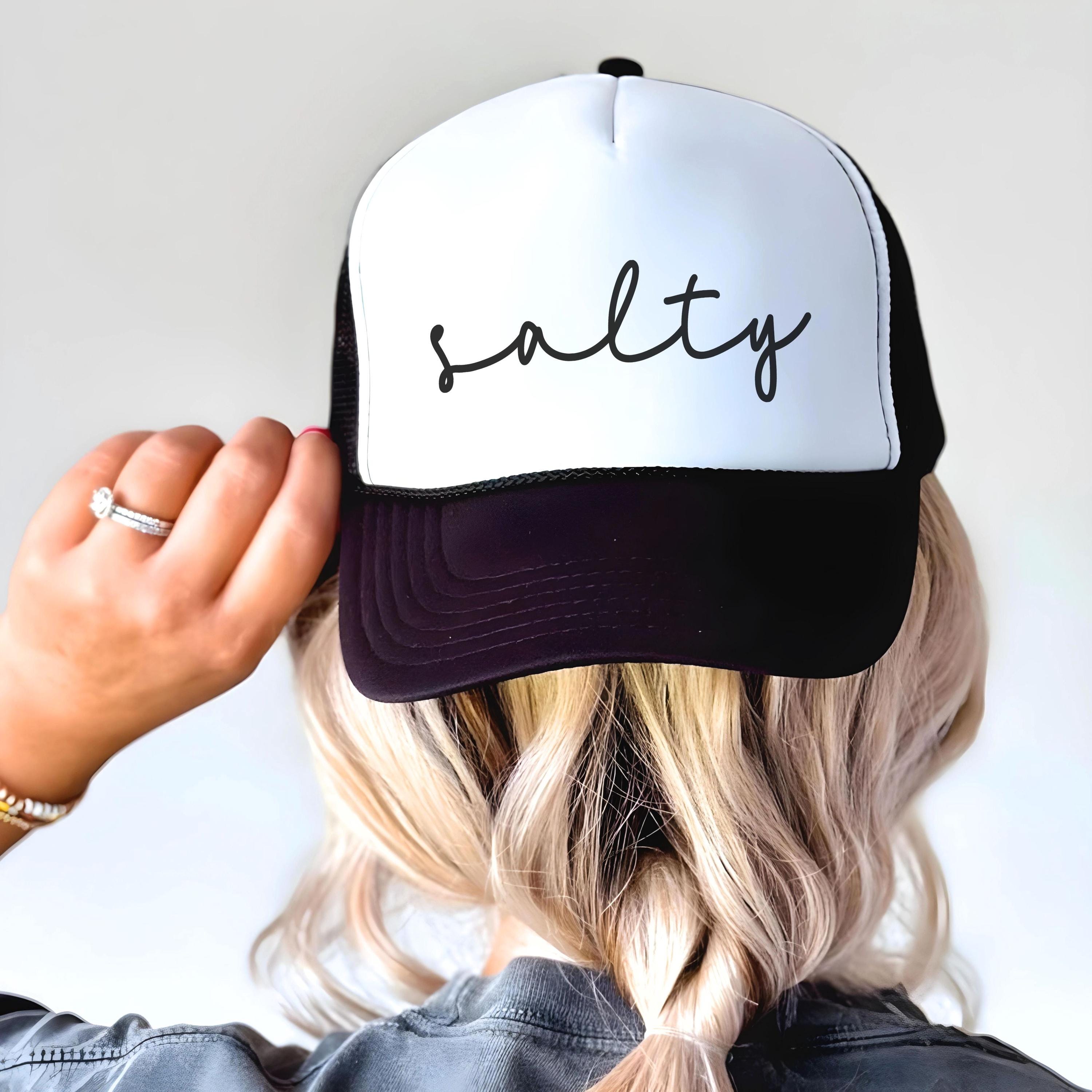 Trendy Salty Trucker Hat for Women, Otto Foam Summer Trucker Beach Hat, Beach Vacation Mesh Snapback Cap, Vintage Trucker Hat, Beach Gifts