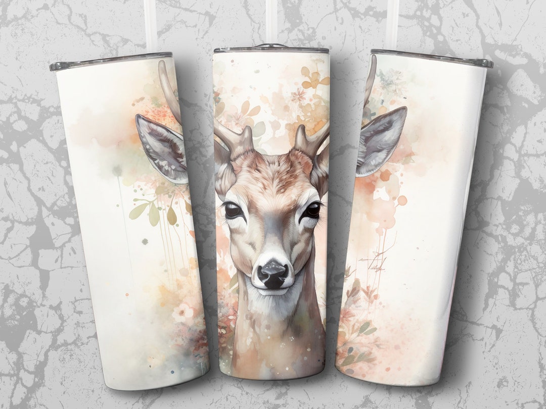 Deer 20 Oz Skinny Tumbler Sublimation Design, Straight & Tapered Wrap ...