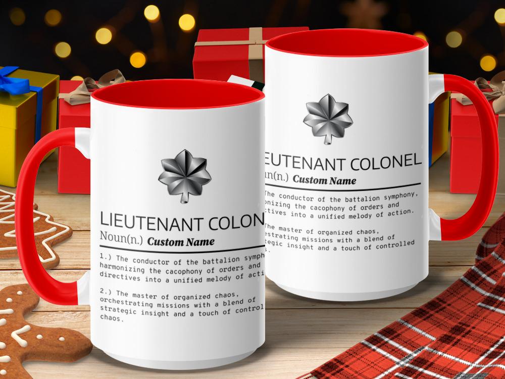 Lieutenant Colonel Definition Mug | Military Rank Inspired Mug | Gift ...