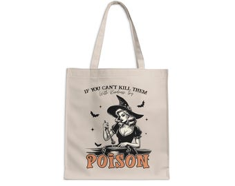 Witch Themed Tote Bag, Halloween Tote Bag, Funny Witch Quote Bag, Spooky Tote Bag, Gothic Style Tote Bag, Unique Art Tote Bag