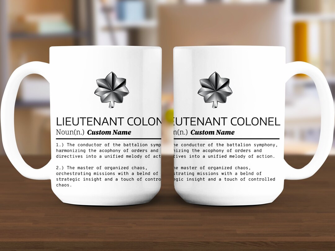 Lieutenant Colonel Definition Mug Military Rank Inspired Mug Gift for ...