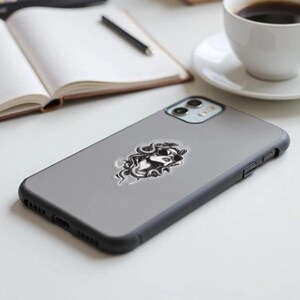 Medusa Sticker, Mythical Creature Art, Serpent Hair Design, Greek Mythology Decal, Cool Laptop Sticker, Unique Water Bottle Sticker image 3