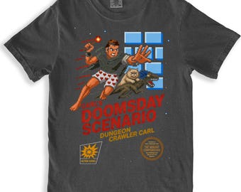 Dungeon Crawler Carl Pixel Art T-Shirt, Retro Gaming Fantasy Tee