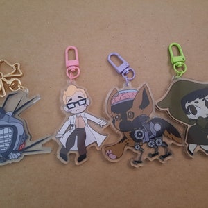 FONV Companion Keychains. ED-E, Arcade, Rex, and Veronica!