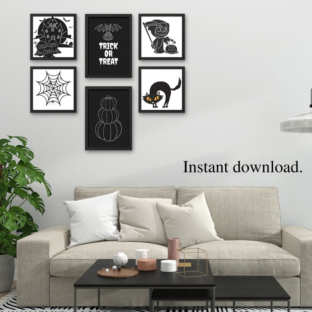 Printable Halloween Wall Art Witch Art Digital Wall Art - Etsy