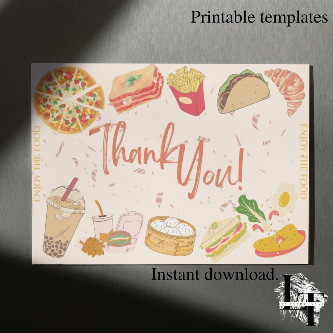 Printable Cards Thank You Cards Instant Download - Etsy
