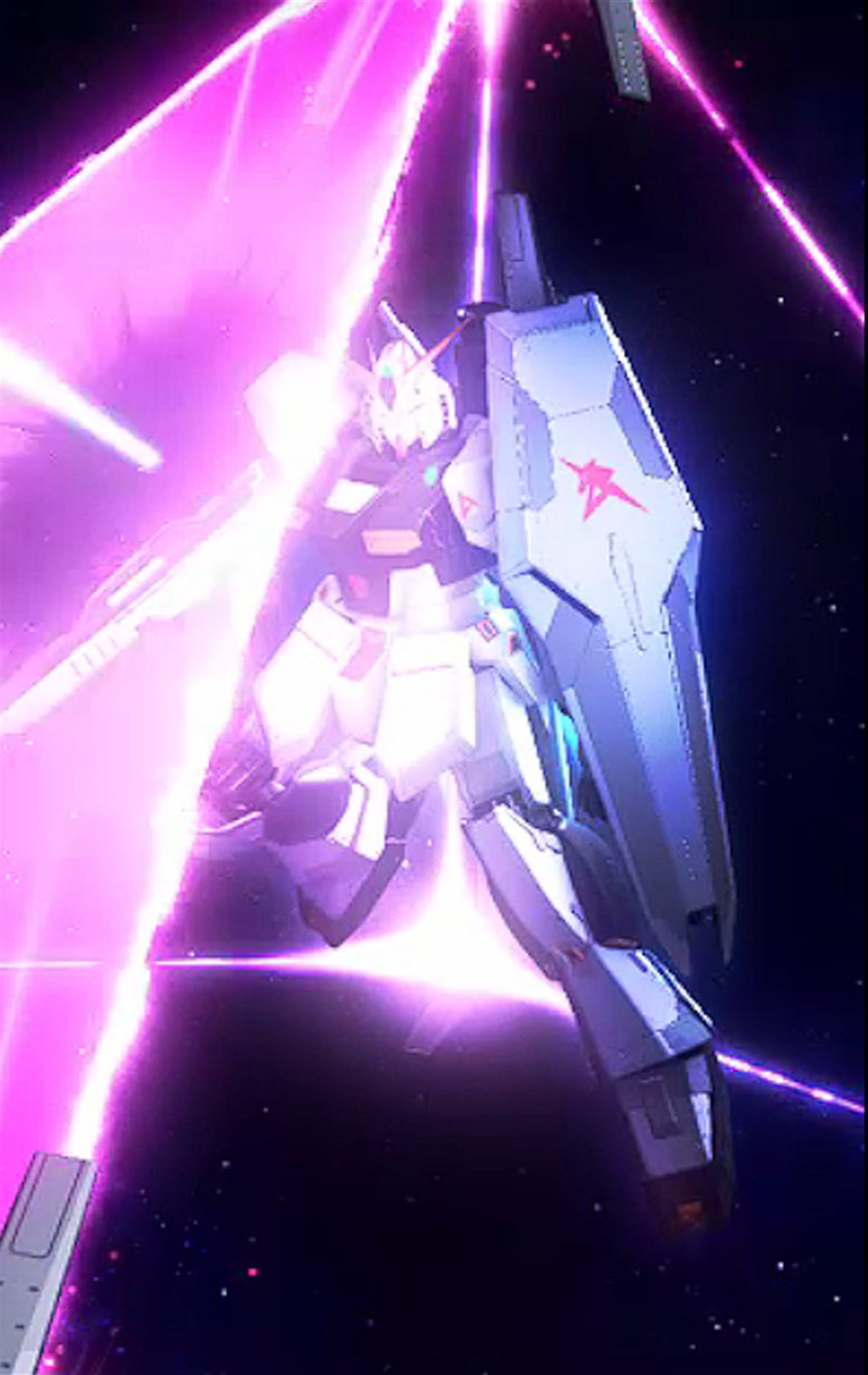 Nu Gundam Funnels Evolution Holographic Waterproof Stickers 3x4.5 Inch