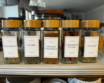 Simple spice jar labels