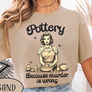Maglietta "Ceramica perché l'omicidio è sbagliato", maglietta retrò in ceramica, regalo per gli amanti della ceramica, regalo per la mamma che si dedica alla ceramica, maglietta per gli amanti della ceramica, regalo per la ceramica