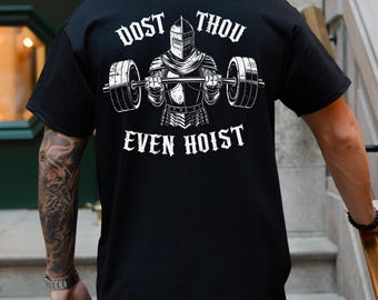 Camiseta engraçada medieval para academia, camiseta de pai, camiseta de cavaleiro para levantamento de peso, presente para fisiculturista, presente para amante de Fintess, presente para homem