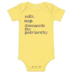Milk Nap Dismantle The Patriarchy Onesie Smash The Patriarchy Baby Bodysuit Retro Feminist Baby Girl Onesie Social Justice Newborn Gift