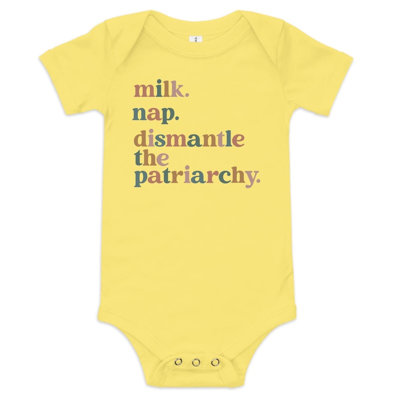 Milk Nap Dismantle The Patriarchy Onesie Smash The Patriarchy Baby Bodysuit Retro Feminist Baby Girl Onesie Social Justice Newborn Gift
