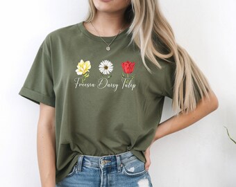 FDT Floral Shirt Subtle Anti Trump T-Shirt Freesia Daisy Tulip Shirt Democrat Mom Gift Liberal Woman Shirt Feminist Gift Resist Resistance