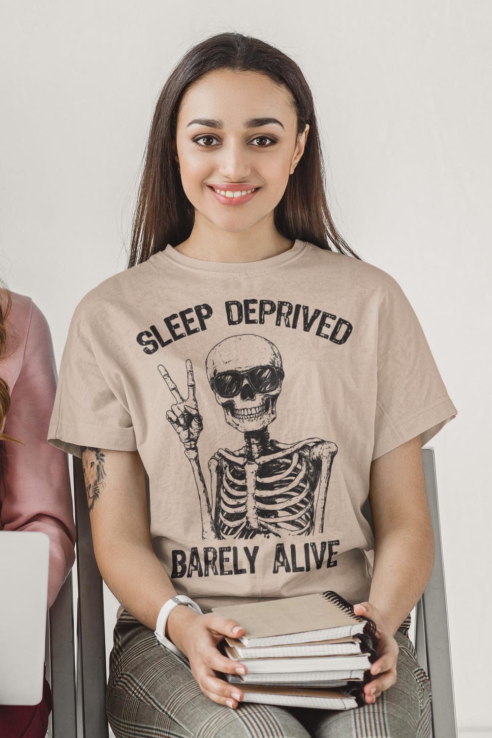 Sleep Deprived Barely Alive T-Shirt Tired Sarcastic Skeleton Shirt Tired Mom Gift Dad Christmas Gift Never Better Skeleton Shirt Sarcasm
