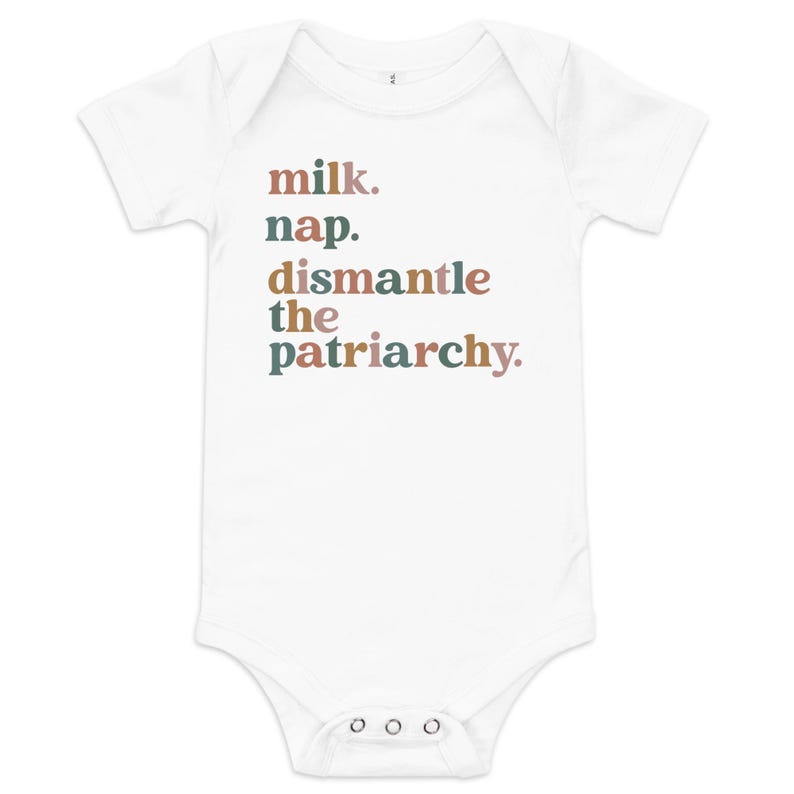 Milk Nap Dismantle The Patriarchy Onesie Smash The Patriarchy Baby Bodysuit Retro Feminist Baby Girl Onesie Social Justice Newborn Gift