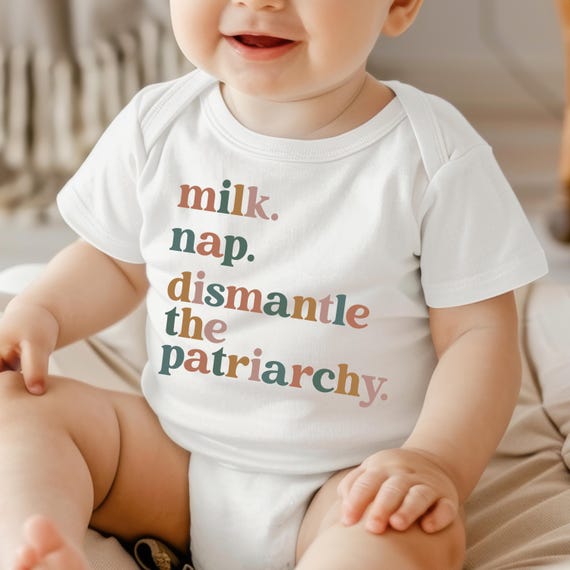 Milk Nap Dismantle The Patriarchy Onesie Smash The Patriarchy Baby Bodysuit Retro Feminist Baby Girl Onesie Social Justice Newborn Gift