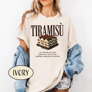 Tiramisu Shirt Vintage Tiramisu T-Shirt 90s Food Mom Gift Italian Food Lover Gift Modern Foodie Shirt