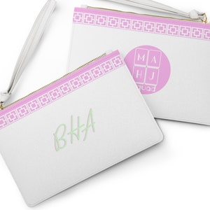 Monogramed Mahjong League card pouch, Pink Mahj clutch, Mah-jongg Monogram, Mahjongg card case, Mahjong card protector, mahjong gifts
