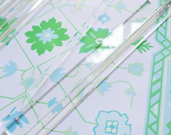 Transparent Lucite Acrylic Racks- 19 inch-set of 4