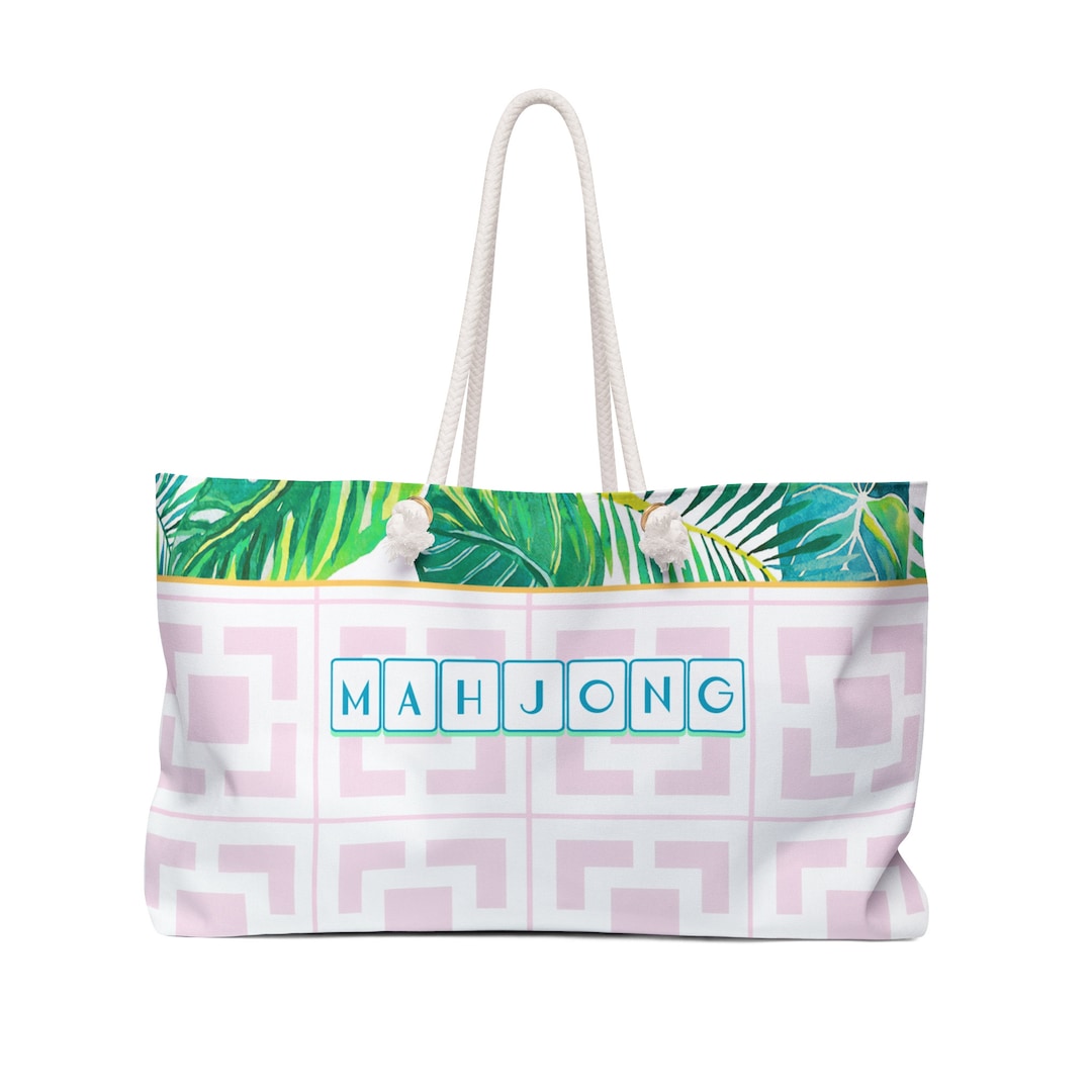 Mahjong Hold Everything Canvas Tote - Mahjong Social Club