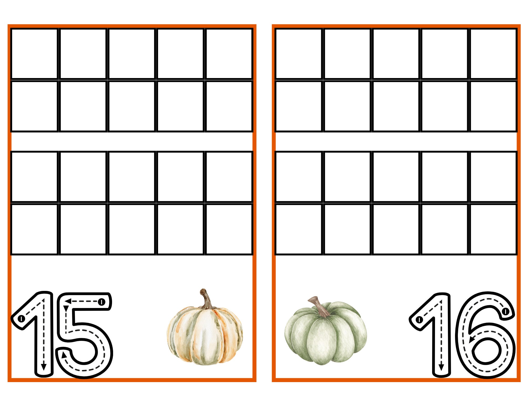 Pumpkin Ten Frames, Montessori Materials, Homeschool Resources ...