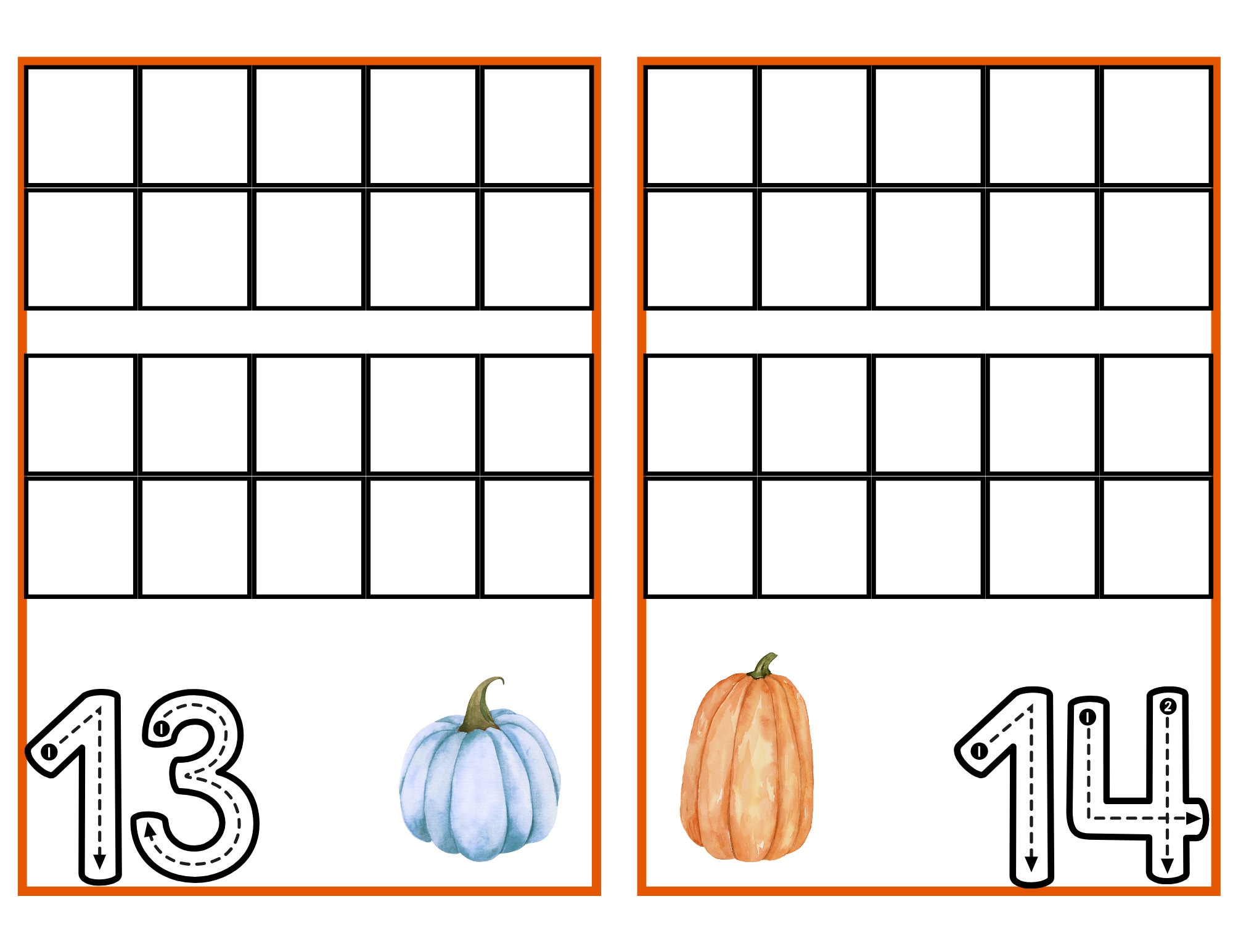 Pumpkin Ten Frames, Montessori Materials, Homeschool Resources ...