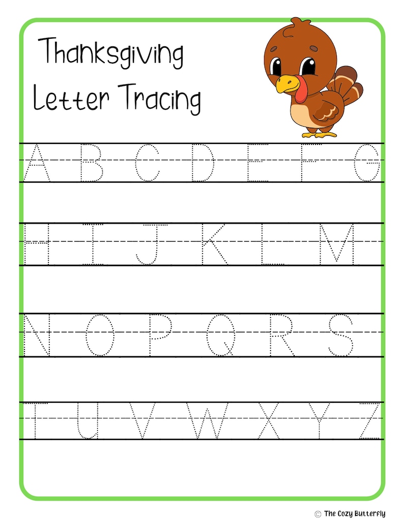 Thanksgiving Preschool Packet, Preschool Worksheets, Fall Activity for