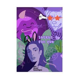 Vibrant Art Print, Wall Decor, Funky Home Aesthetic, Gift for Art Lovers, Quirky Room Decoration, Boho Style Poster