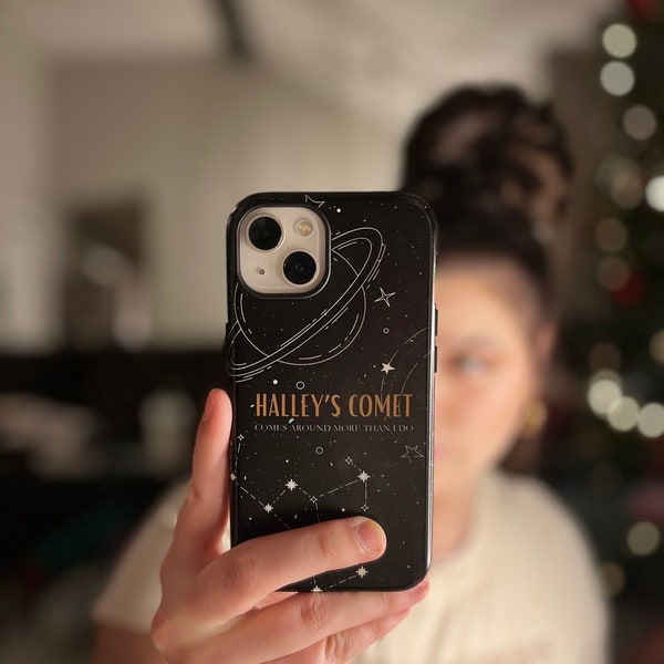 Billie Inspired Halley's Comet Phone Case, Happier Than Ever Accessory, Glossy or Matte, Gift for Her, Eilish Fan Gift, Durable