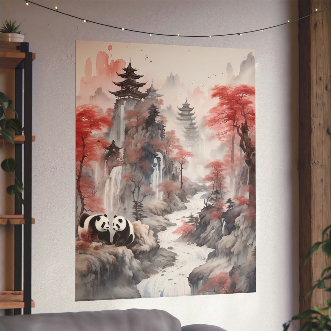 Japan Panda Poster, Japan Poster, Japan Gift, Japanese Wall Art, Modern ...