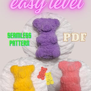 Amigurumi Gummy Bear Crochet Pattern: Easy Seamless Tutorial (PDF)