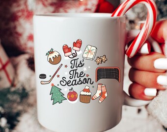 Tis The Season Hockey Mug Winter Hockey Lover Gift Christmas Sports Mug Holiday Hockey Gift Christmas Gift Christmas Cup Xmas Mug Gift Ideas