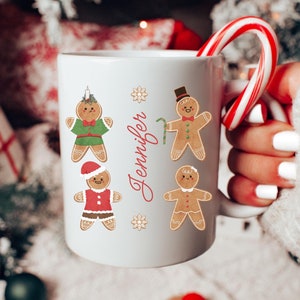 Custom Christmas Gingerbread Gift Christmas Cookies Mug Gingerbread Mug Christmas Gifts Holiday Mug Womens Christmas Coffee Mug for Her Xmas