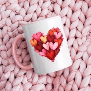 Retro Heart Love Valentines Mug Mama Mug Galentines Women&#39;s Valentines Mug Valentines Day Gifts Coffee Cup XOXO Mothers Day Mug for Grandma