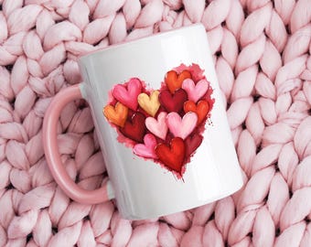 Tazza retrò con cuore e amore per San Valentino Tazza per mamma Galentines Tazza per San Valentino da donna Regali per San Valentino Tazza da caffè XOXO Tazza per la festa della mamma per la nonna