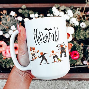Spooky Pumpkin Halloween Mug Happy Halloween Retro Mug Mens Halloween Halloween Mug for Her Fall Graphic Mug Spooky Season Mug Gift for Him