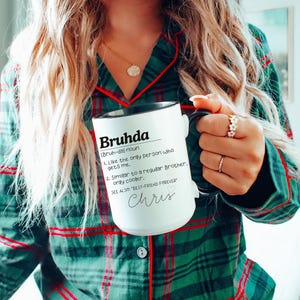 Personalized Brother Christmas Gift for Him Definition Coffee Mug Funny Brothers Gifts for Bro BFF Cup Brother-in-law Birthday Xmas Mug Gift