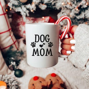 Christmas Dog Mug Dog Lover Coffee Cup Holiday Winter Mug Cute Christmas Gift Cute Gift for Dog Lover Dog Mom Mug Merry Christmas Gift