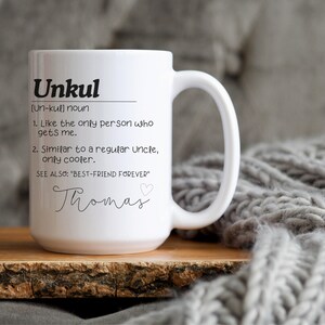 Personalized Uncle Gift for Him Definition Coffee Mug Funny Uncle Gifts for Uncle BFF Cup Uncle Birthday Gift for Men Custom Uncle Gift Mugs