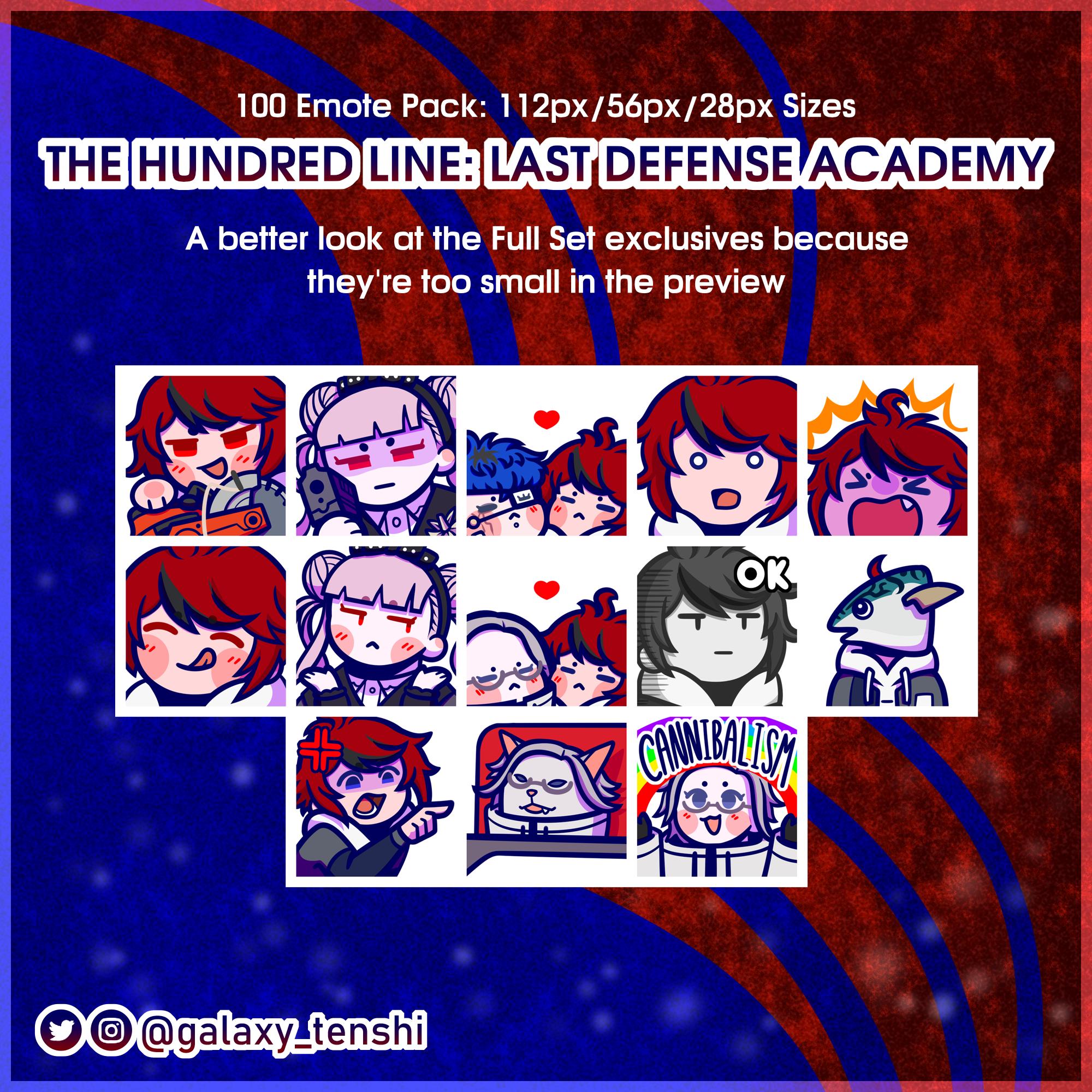 100 Emote Pack || the Hundred Line: Full Set - Etsy