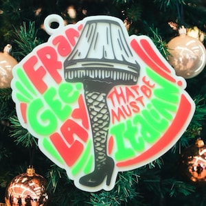 A Christmas Story 3D printed tree ornament, &quot;Fragile, that must be Italian!&quot; for festive décor, perfect for fans&#39; gifts